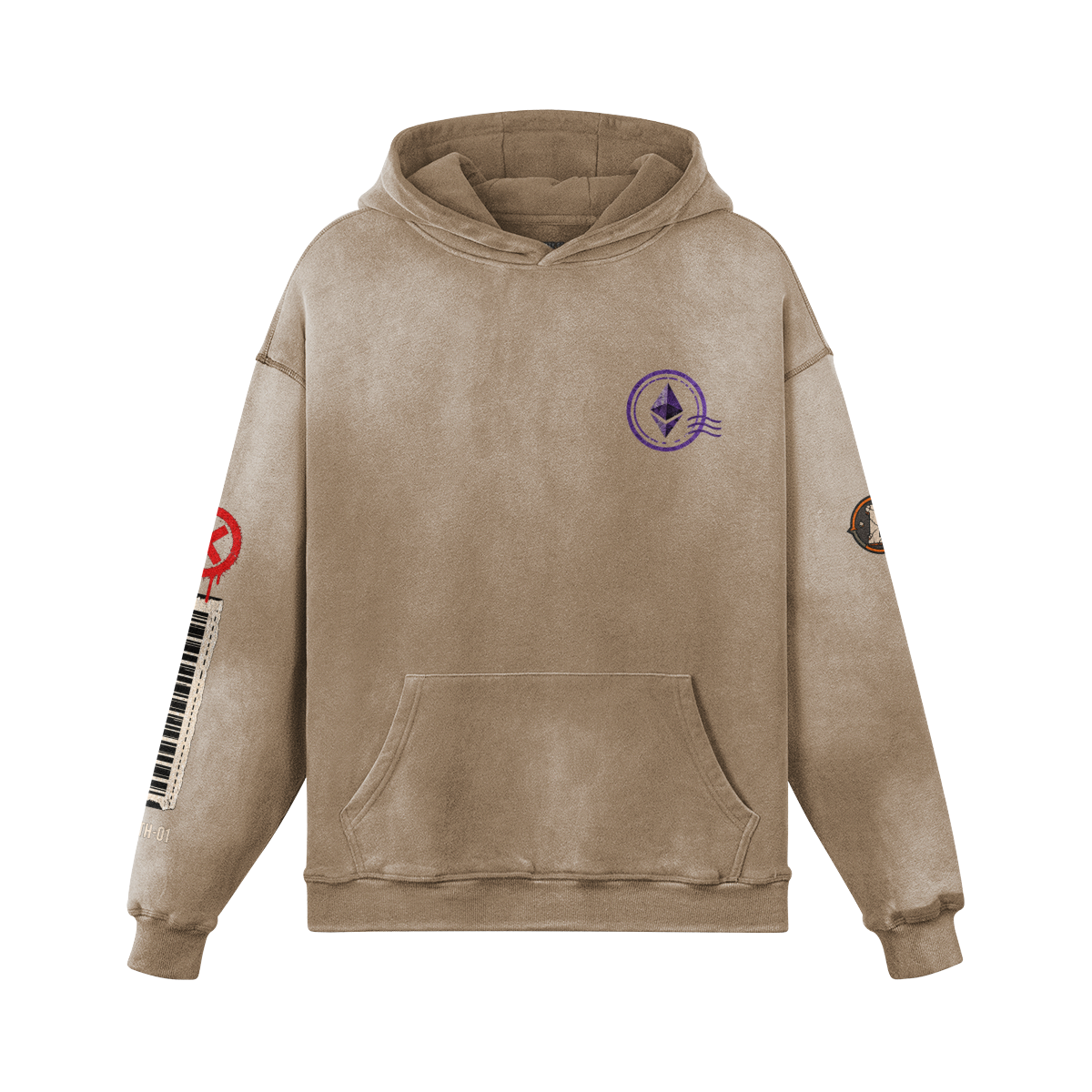 T4 | THE ULTRA — Transaction Failed. Fee Collected. ETH Sun-Faded Hoodie | H3 440GSM Oversized | REKTWEAR