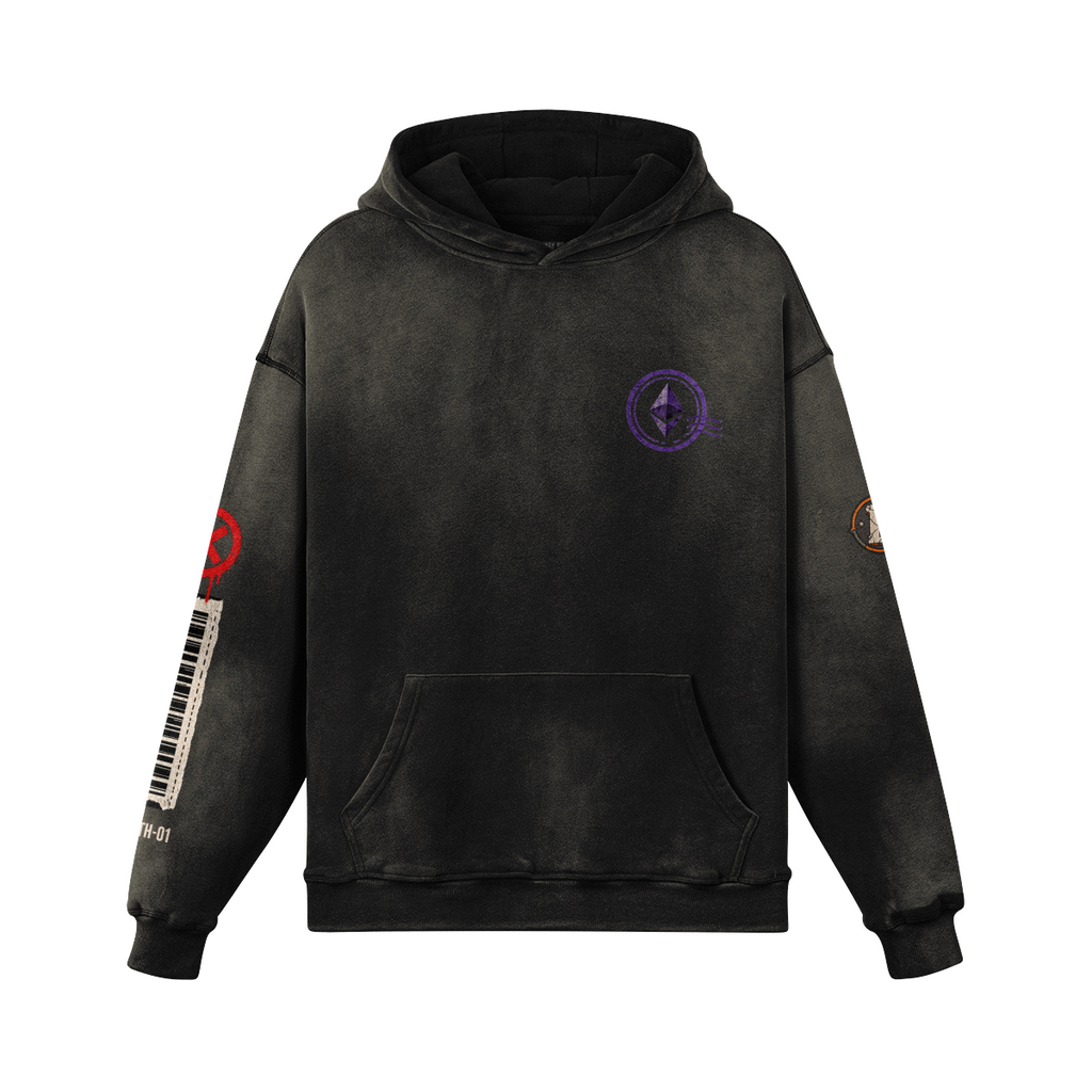 T4 | THE ULTRA — Transaction Failed. Fee Collected. ETH Sun-Faded Hoodie | H3 440GSM Oversized | REKTWEAR — product image 8