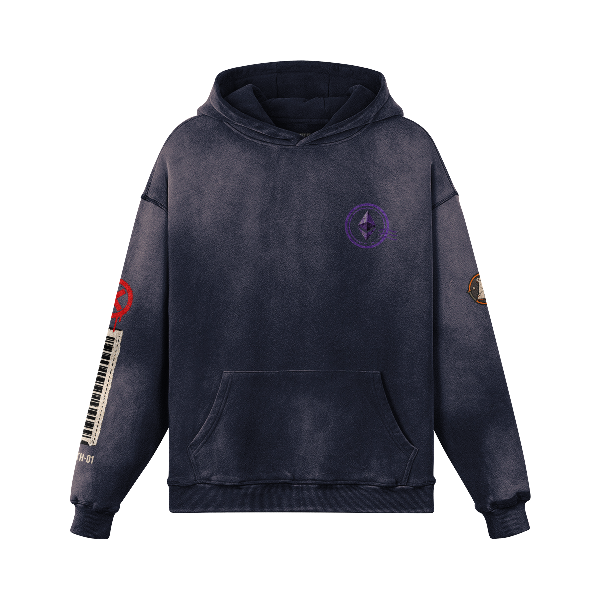 T4 | THE ULTRA — Transaction Failed. Fee Collected. ETH Sun-Faded Hoodie | H3 440GSM Oversized | REKTWEAR