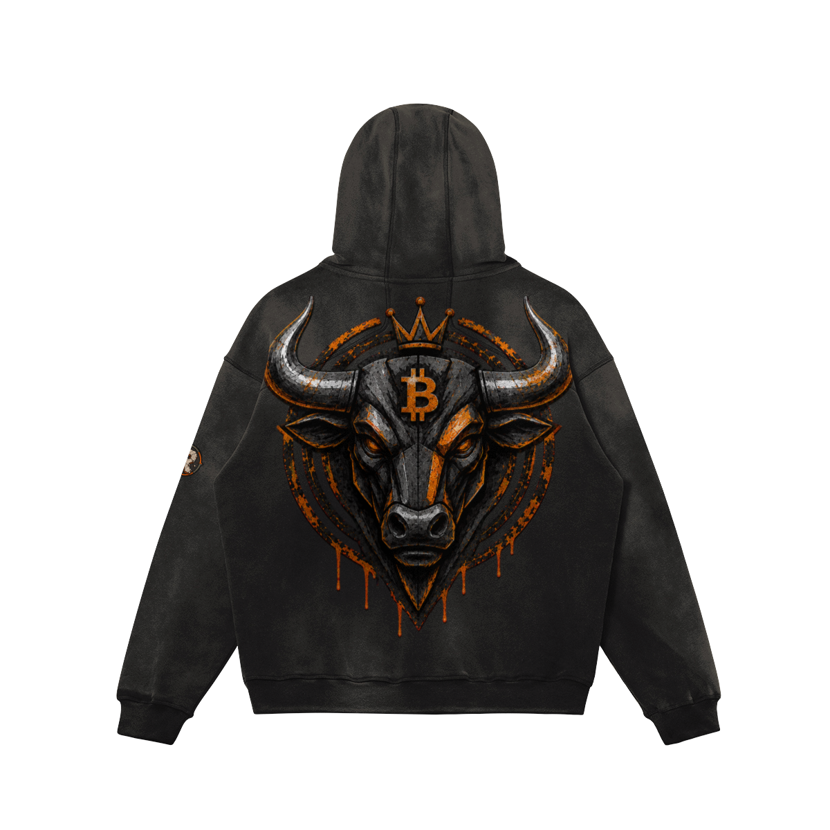 T3 Holder Series Hoodie — PermaBULL: Conviction Remains BTC | H2 400GSM Sun-Faded Oversized/Tapered | REKTWEAR