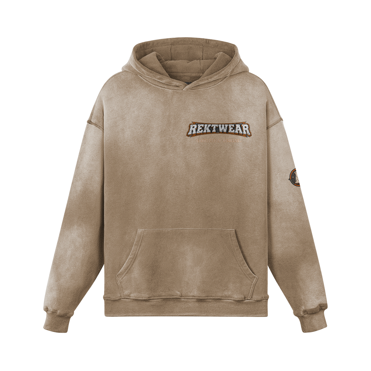 T3 Holder Series Hoodie — PermaBULL: Conviction Remains BTC | H2 400GSM Sun-Faded Oversized/Tapered | REKTWEAR