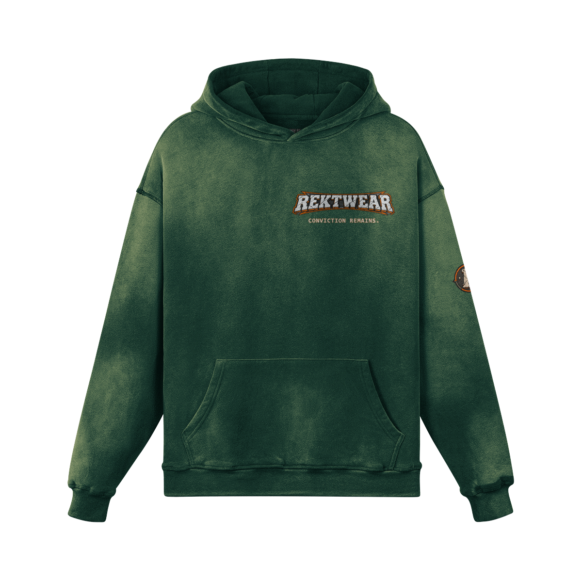 T3 Holder Series Hoodie — PermaBULL: Conviction Remains BTC | H2 400GSM Sun-Faded Oversized/Tapered | REKTWEAR