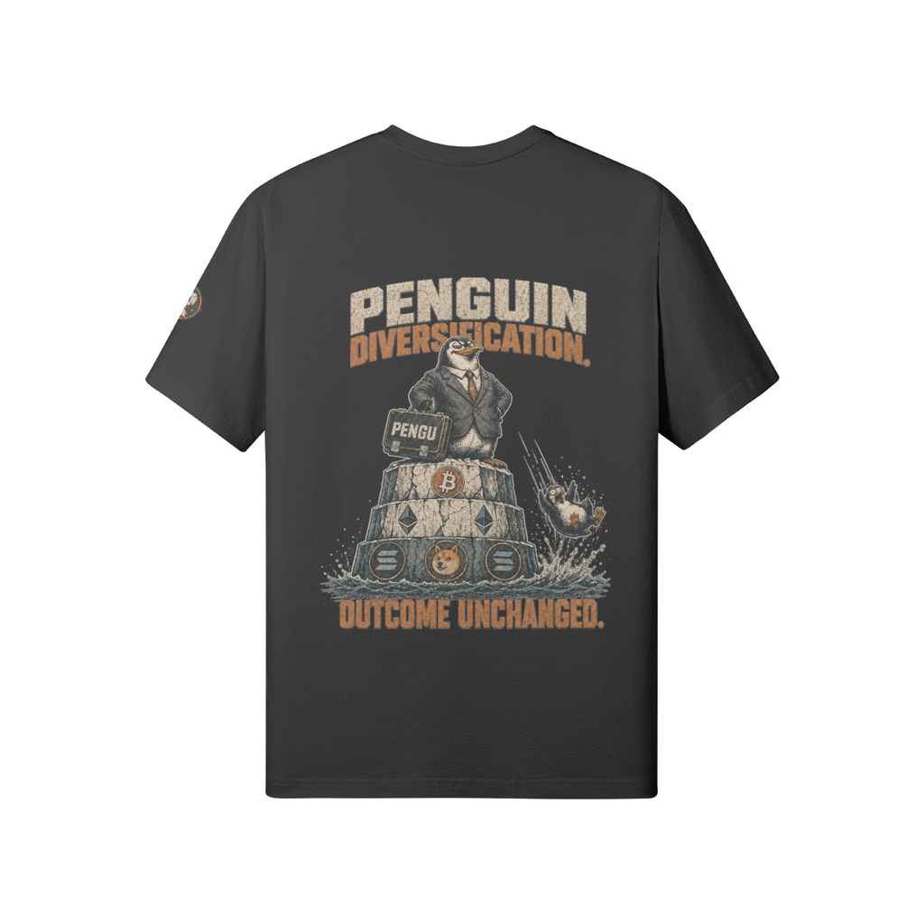 T1 | THE STANDARD Tee — Penguin Diversification | 180GSM Classic Fit | REKTWEAR — product image 3