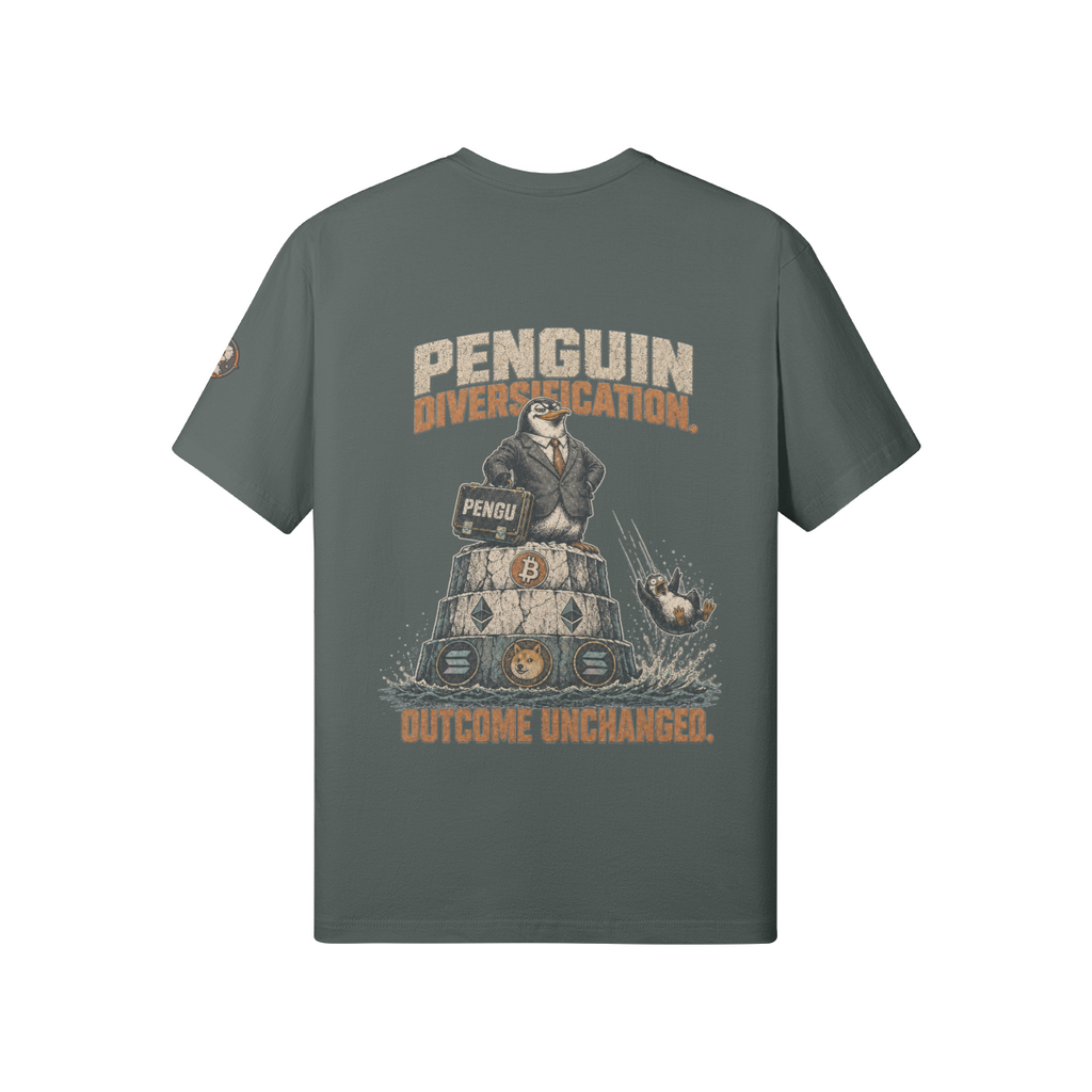 T1 | THE STANDARD Tee — Penguin Diversification | 180GSM Classic Fit | REKTWEAR — product image 9