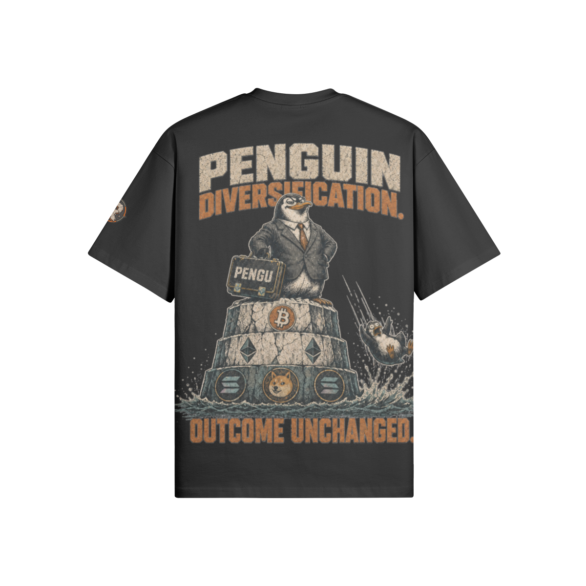 T3 | THE SUPER Tee — Penguin Diversification | 305GSM Oversized | REKTWEAR