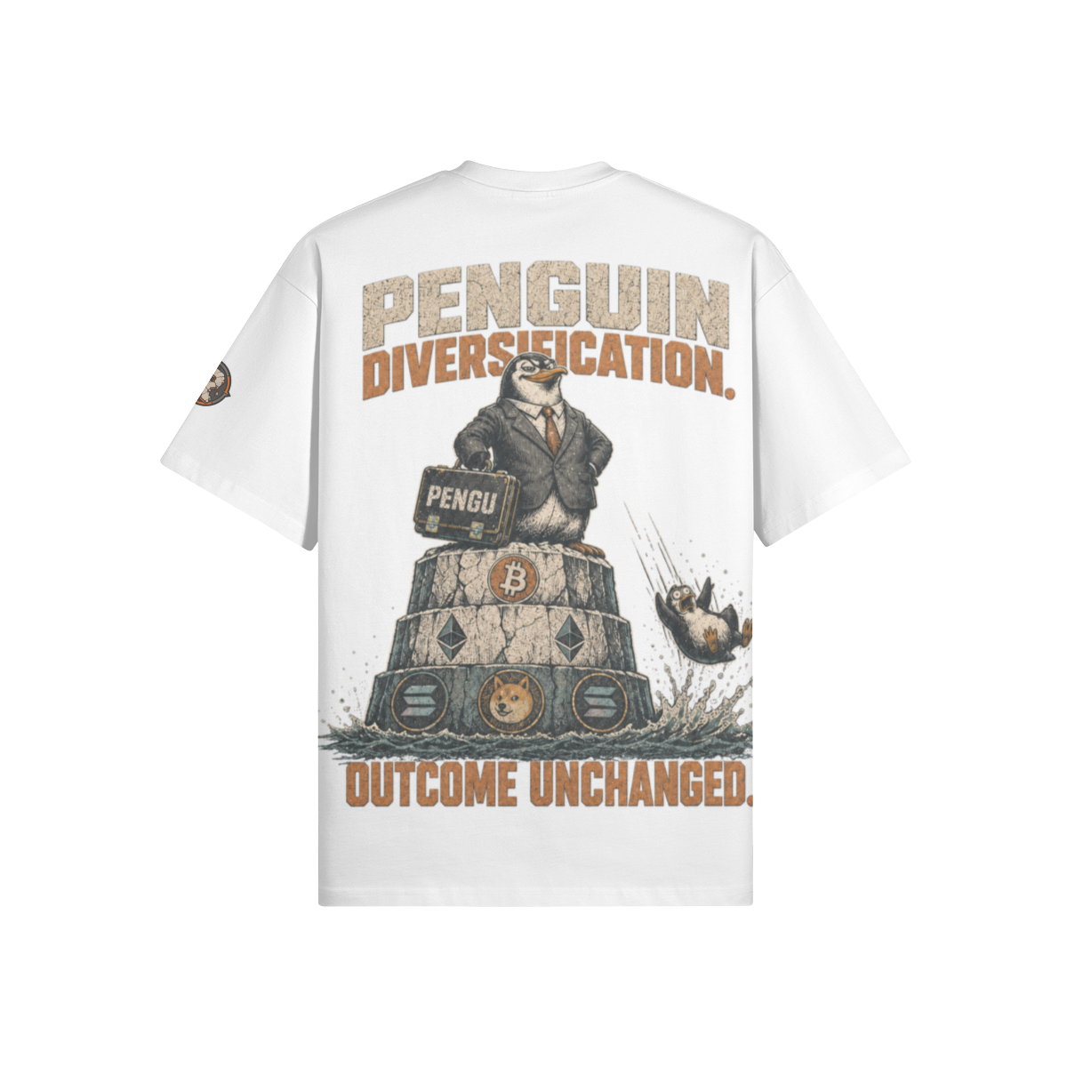 T3 | THE SUPER Tee — Penguin Diversification | 305GSM Oversized | REKTWEAR