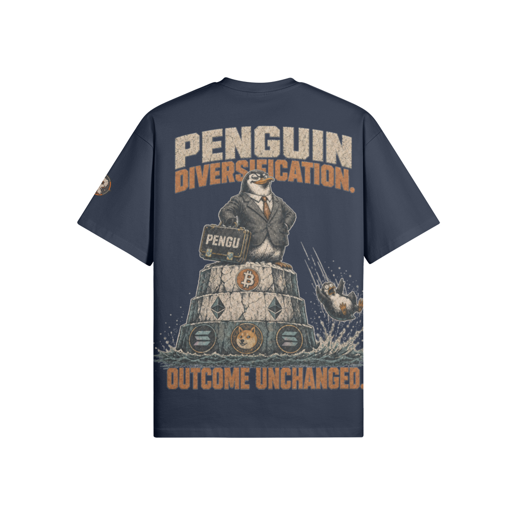 T3 | THE SUPER Tee — Penguin Diversification | 305GSM Oversized | REKTWEAR — product image 7