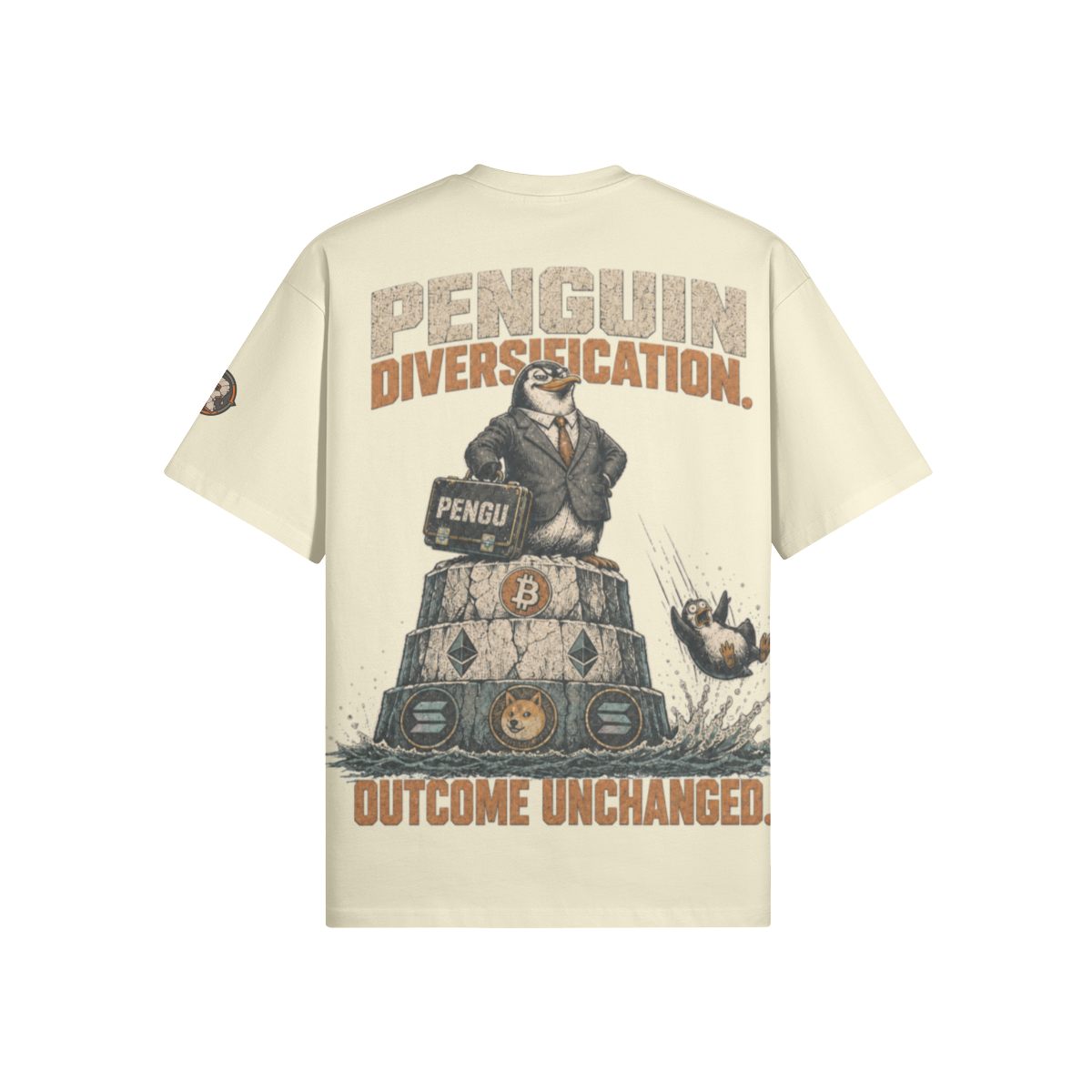 T3 | THE SUPER Tee — Penguin Diversification | 305GSM Oversized | REKTWEAR
