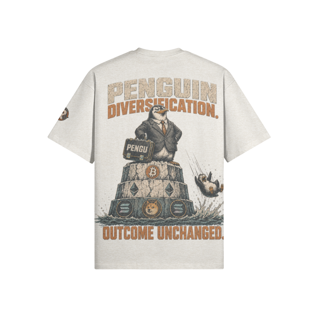 T3 | THE SUPER Tee — Penguin Diversification | 305GSM Oversized | REKTWEAR — product image 16