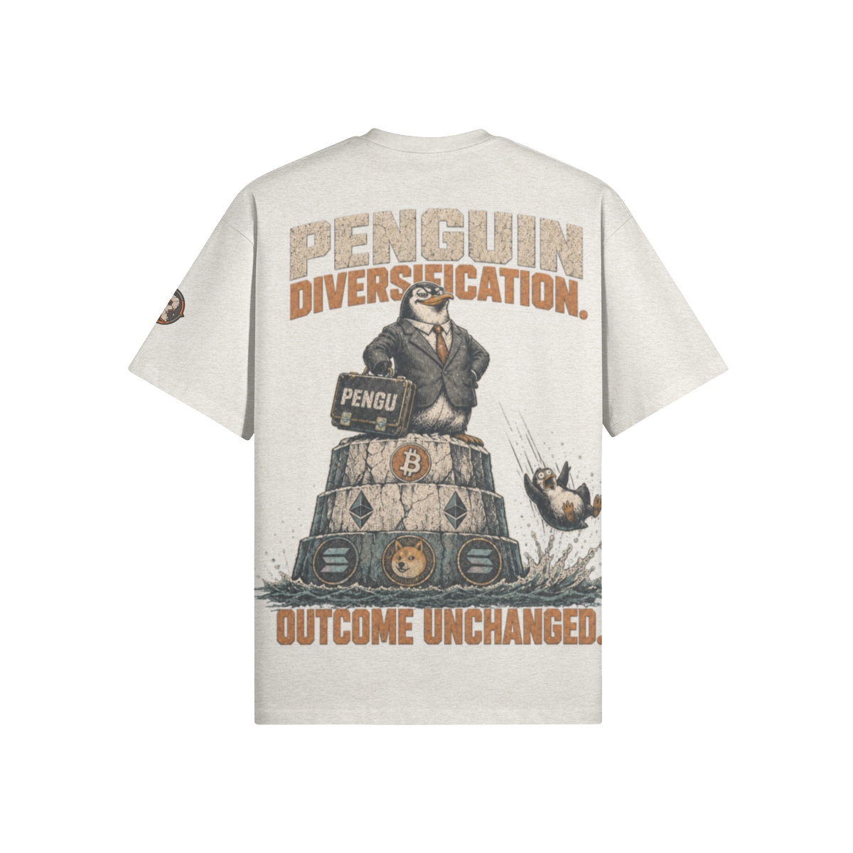 T3 | THE SUPER Tee — Penguin Diversification | 305GSM Oversized | REKTWEAR