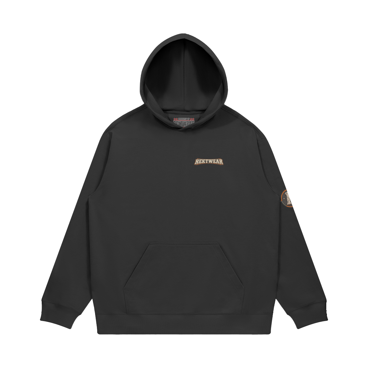 T2 | THE HEAVY Hoodie — The Rugfellas | H1 380GSM Boxy Relaxed | REKTWEAR