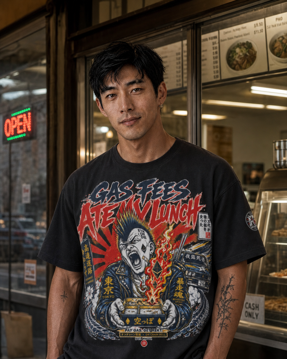 The Heavy Tee — Gas Fees Ate My Lunch | 240GSM Boxy | REKTWEAR