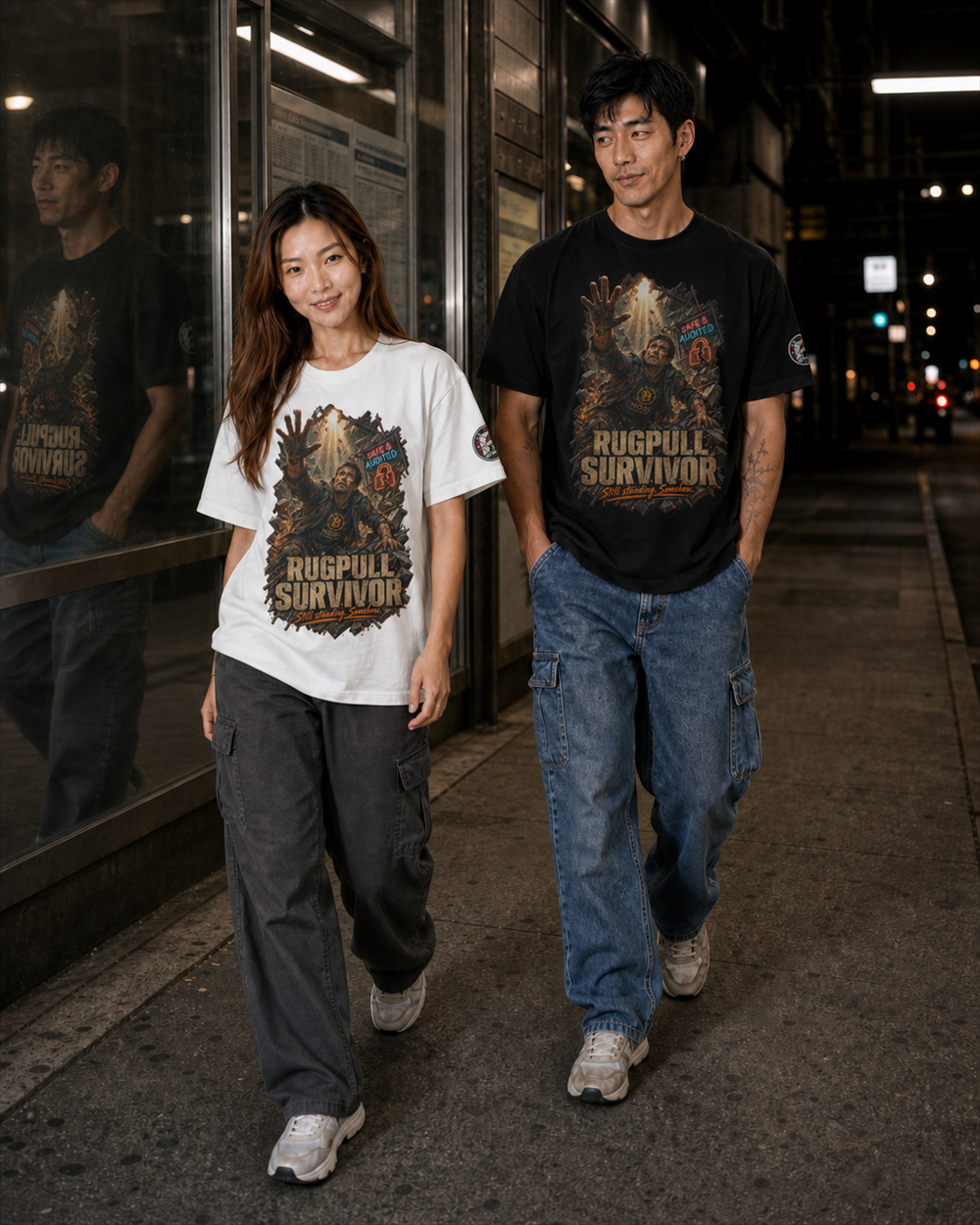 The Heavy Tee — Rugpull Survivor | 240GSM Boxy | REKTWEAR