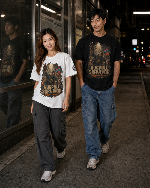 The Heavy Tee — Rugpull Survivor | 240GSM Boxy | REKTWEAR