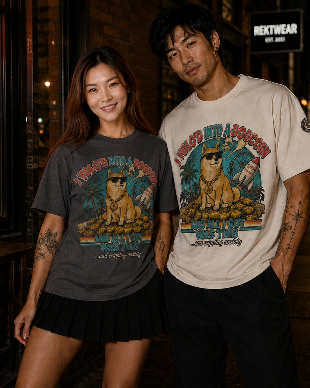 The Heavy Tee — YOLO Dogcoin | 240GSM Boxy | REKTWEAR